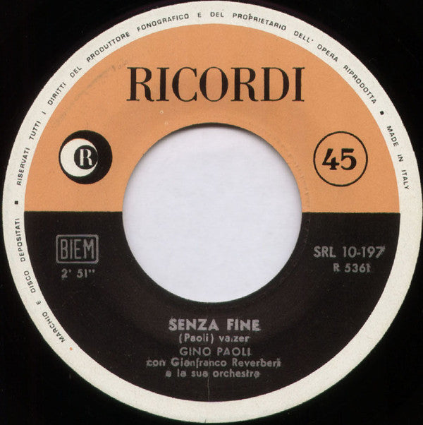 Gino Paoli : Gli Innamorati Sono Sempre Soli (7")