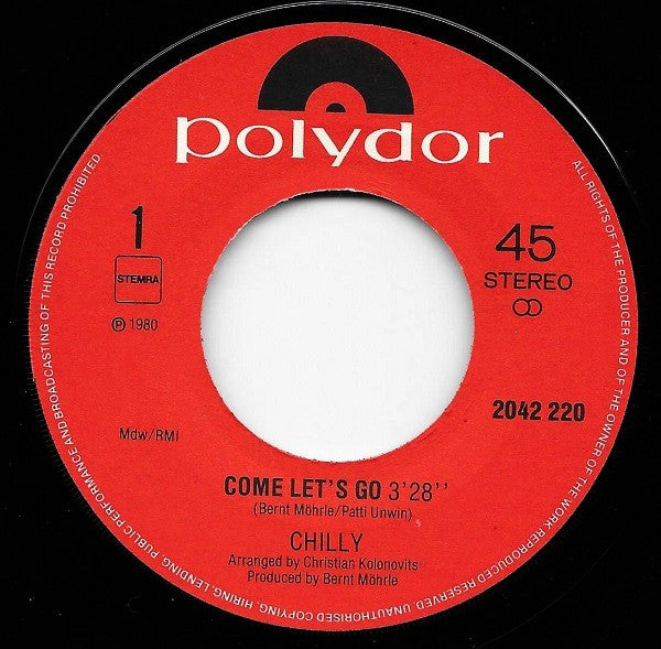 Chilly : Come Let's Go (7", Single)