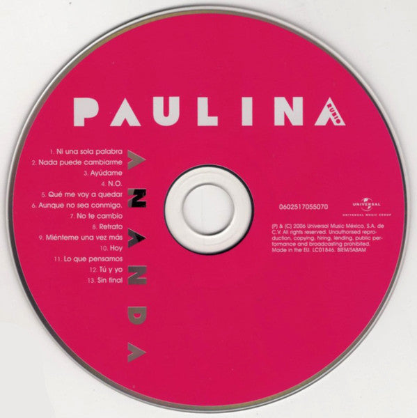 Paulina Rubio : Ananda (CD, Album, Sup)