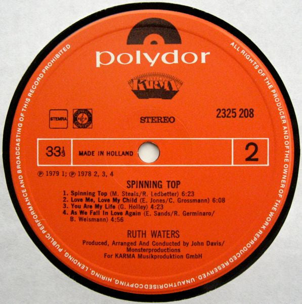Ruth Waters : Spinning Top (LP, Album)