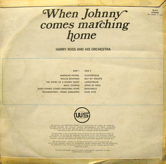 Harry Ross And His Orchestra : When Johnny Comes Marching Home (LP, Album)