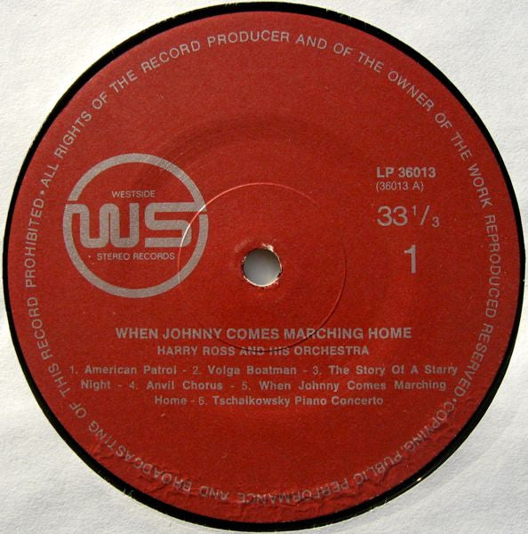 Harry Ross And His Orchestra : When Johnny Comes Marching Home (LP, Album)