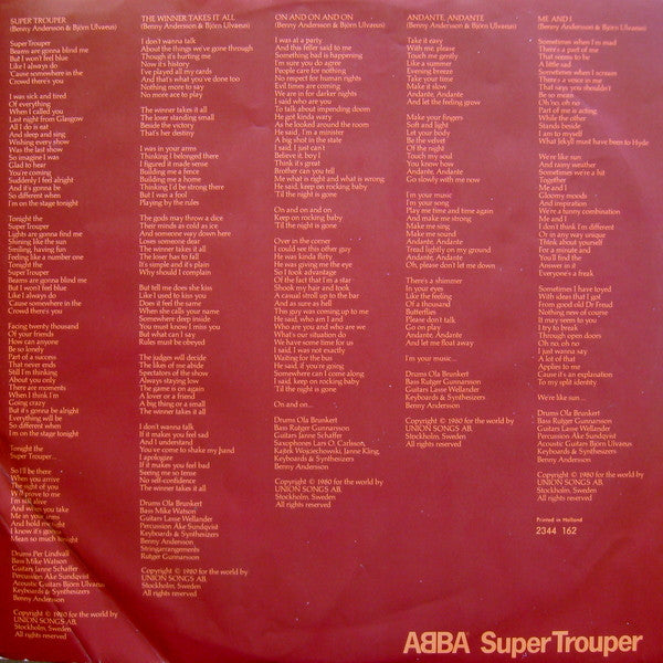 ABBA : Super Trouper (LP, Album, M/Print)