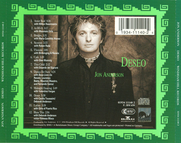 Jon Anderson : Deseo (CD, Album)