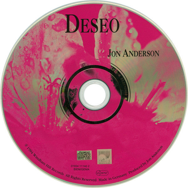 Jon Anderson : Deseo (CD, Album)