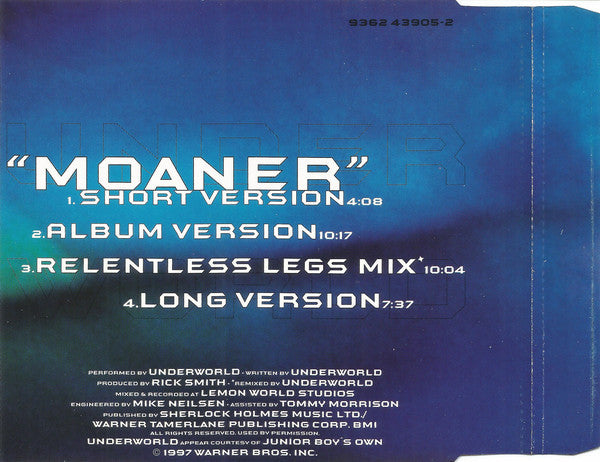Underworld : Moaner (CD, Maxi)