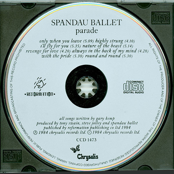 Spandau Ballet : Parade (CD, Album)