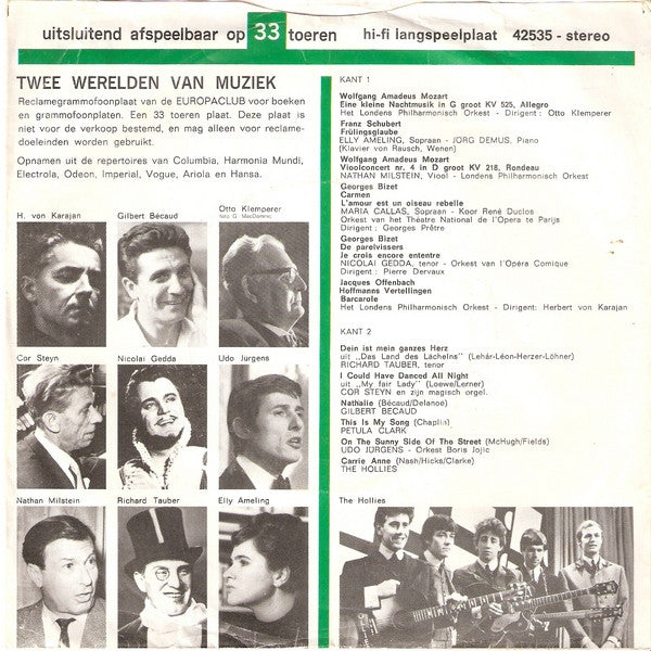 Various : Twee Werelden Van Muziek (7", Club, Smplr)