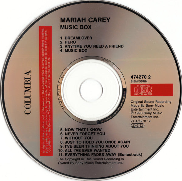 Mariah Carey : Music Box (CD, Album, Ltd, RE)