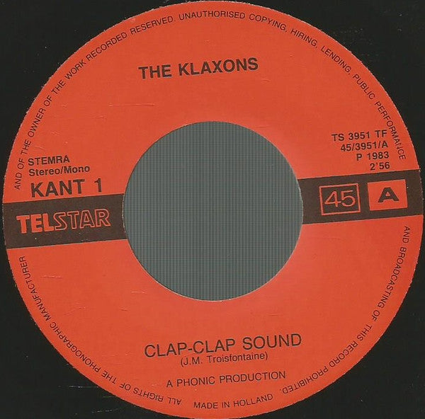 The Klaxons : Clap-Clap Sound (7", Single)