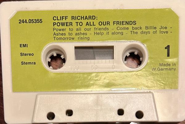 Cliff Richard : Power To All Our Friends (Cass, Comp)