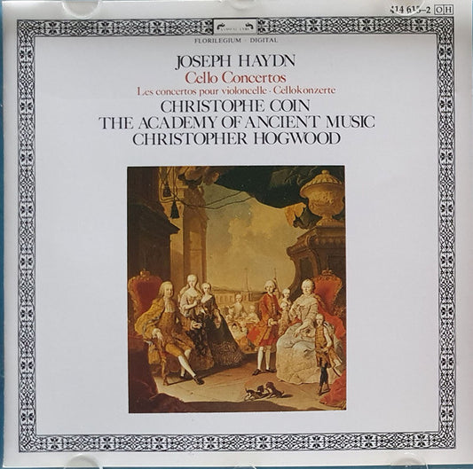 Joseph Haydn, Christophe Coin, The Academy Of Ancient Music, Christopher Hogwood : Cello Concertos (CD, Album)