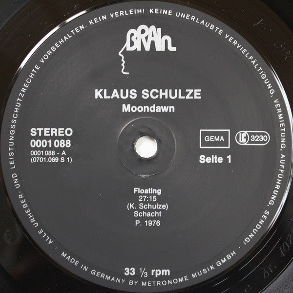 Klaus Schulze : Moondawn (LP, Album, RE, Gat)