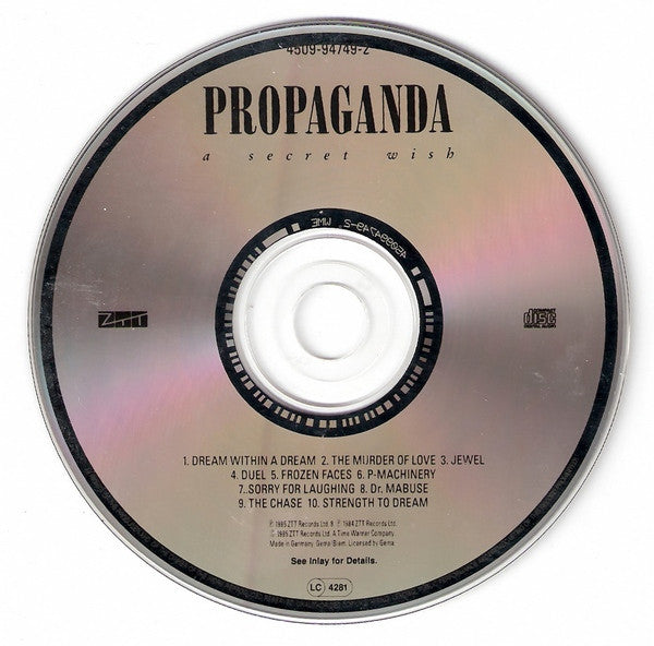 Propaganda : A Secret Wish (CD, Album, RE)