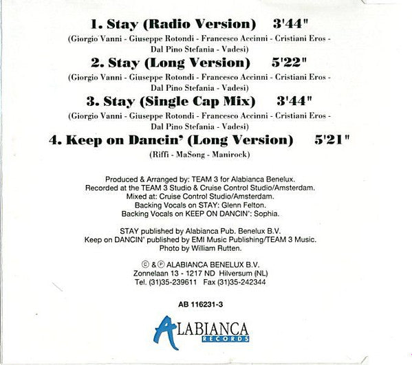 Sophia : Stay (CD, Maxi)