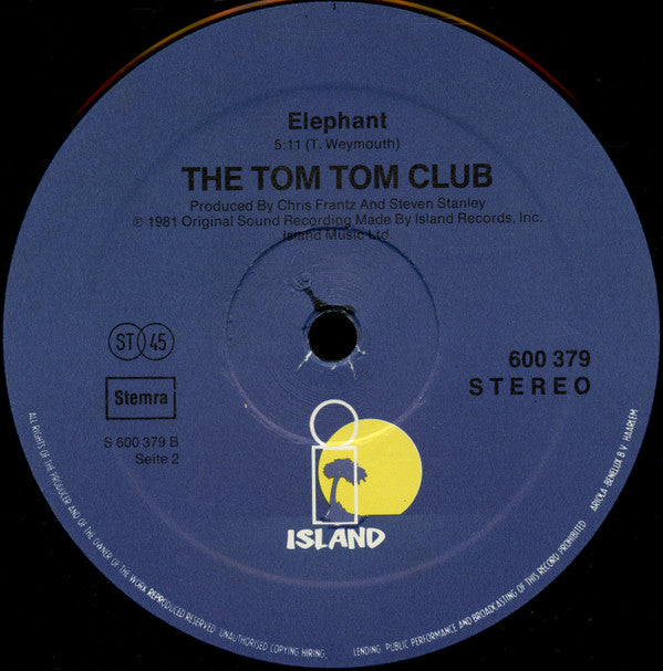 Tom Tom Club : Wordy Rappinghood (12", Single)