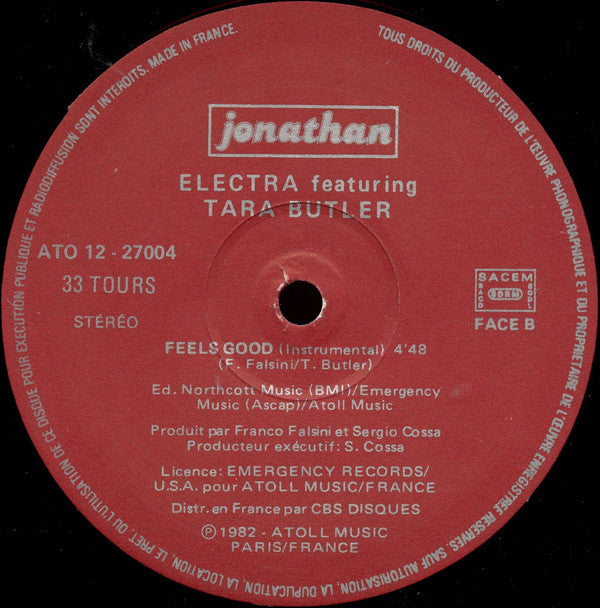 Electra (2) Featuring Tara Butler : Feels Good (12", Maxi)