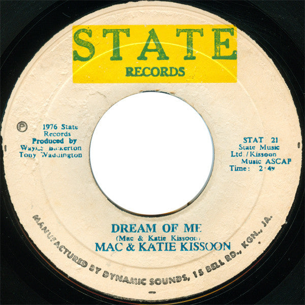 Mac And Katie Kissoon : Dream Of Me / The Two Of Us (7")