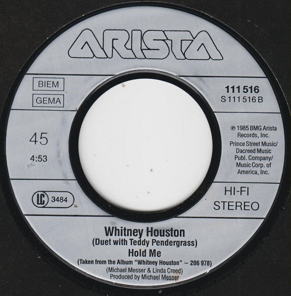 Whitney Houston : Love Will Save The Day (7", Single)