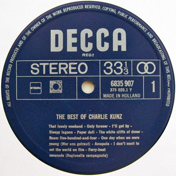 Charlie Kunz : The Best Of Charlie Kunz (2xLP, Comp)