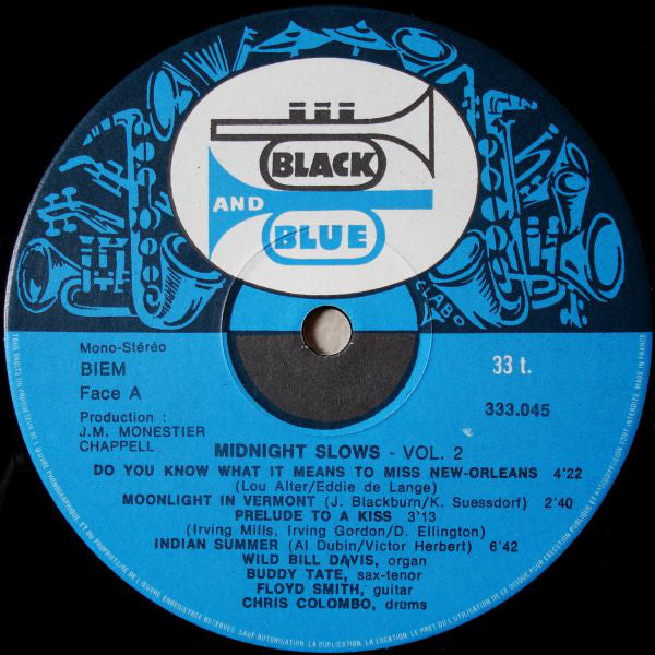 Buddy Tate, Wild Bill Davis : Midnight Slows Vol. 2 (LP, Album, Mono)