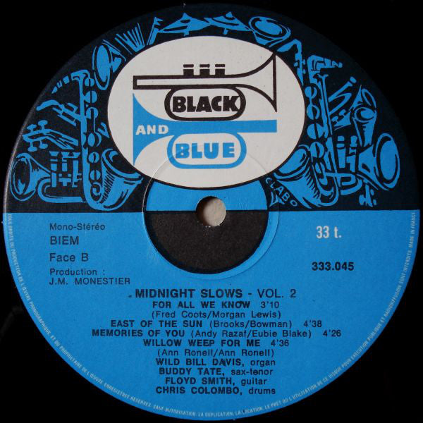 Buddy Tate, Wild Bill Davis : Midnight Slows Vol. 2 (LP, Album, Mono)