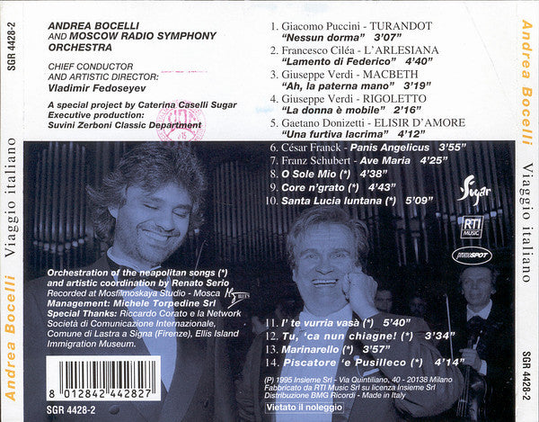 Andrea Bocelli : Viaggio Italiano (CD, Album)
