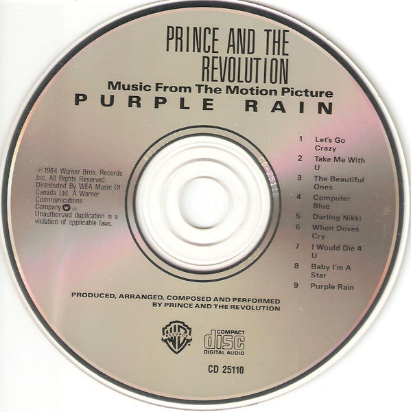 Prince And The Revolution : Purple Rain (CD, Album, RE, RP, Cin)