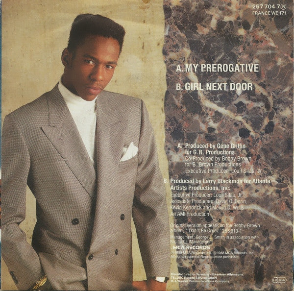 Bobby Brown : My Prerogative (7", Single)