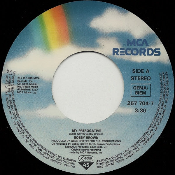 Bobby Brown : My Prerogative (7", Single)