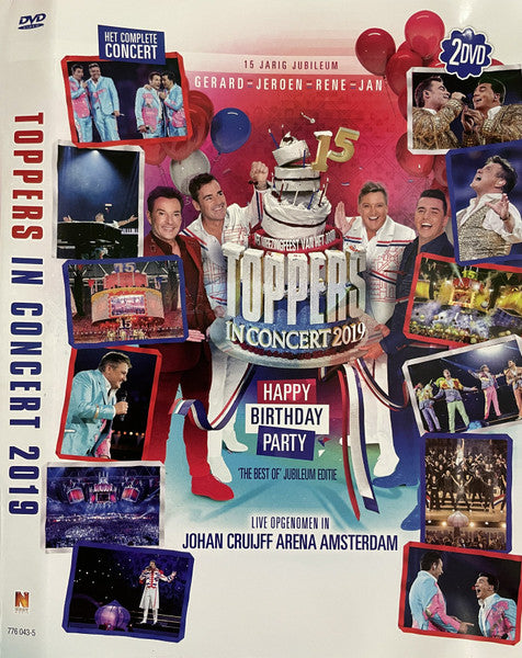 Toppers, Gerard*, Jeroen*, Rene*, Jan* : Toppers In Concert 2019 - Happy Birthday Party - 15 Jarig Jubileum - 'The Best Of' Jubileum Editie (2xDVD-V, PAL, 16:)