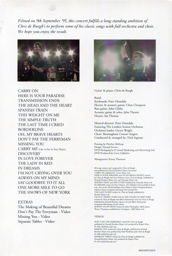 Chris de Burgh : Beautiful Dreams Live (DVD-V)
