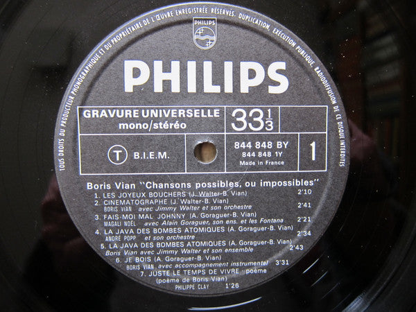 Boris Vian : Boris Vian (LP, Album, RE)