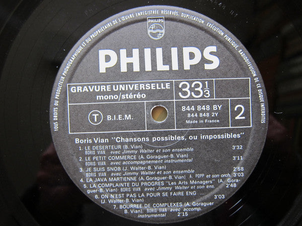 Boris Vian : Boris Vian (LP, Album, RE)
