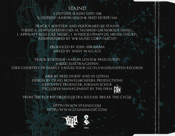 Staind : Outside (CD, Single, Promo)
