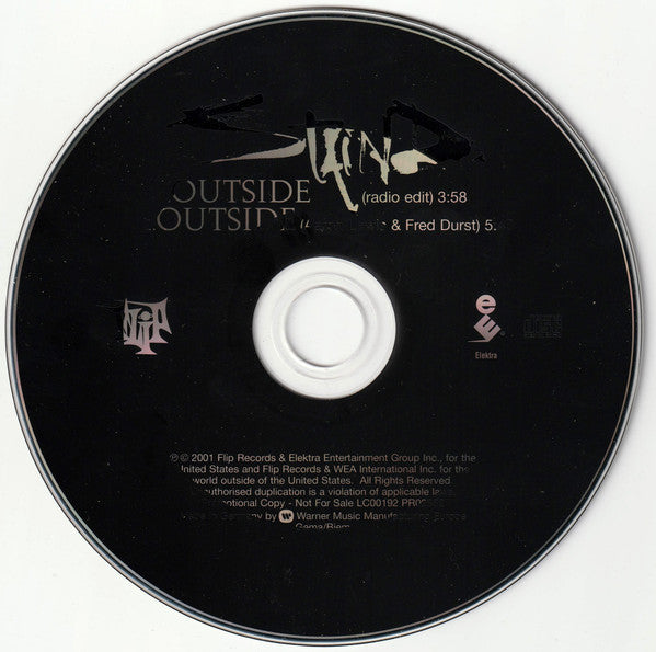Staind : Outside (CD, Single, Promo)