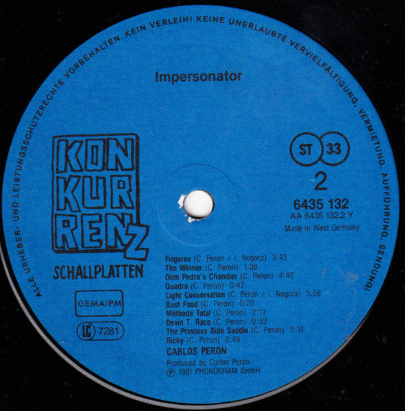 Carlos Peron : Impersonator (LP, Album)