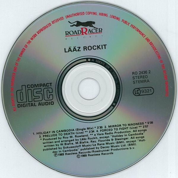 Laaz Rockit : Holiday In Cambodia (CD, Single)