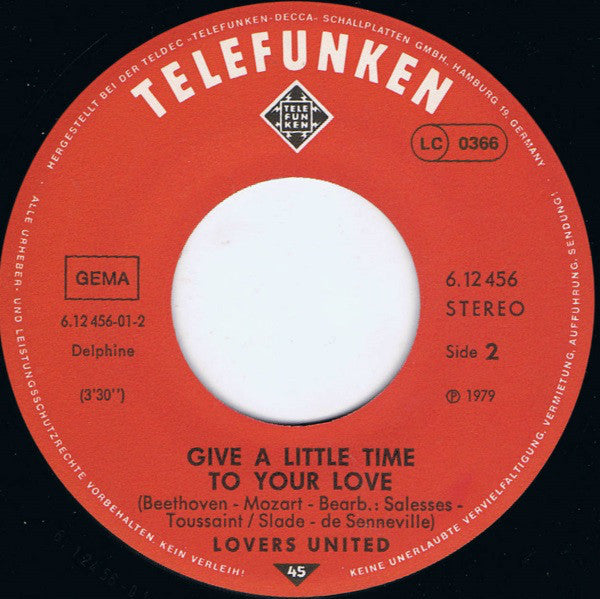 Lovers United : Out Of The Night (7", Single)