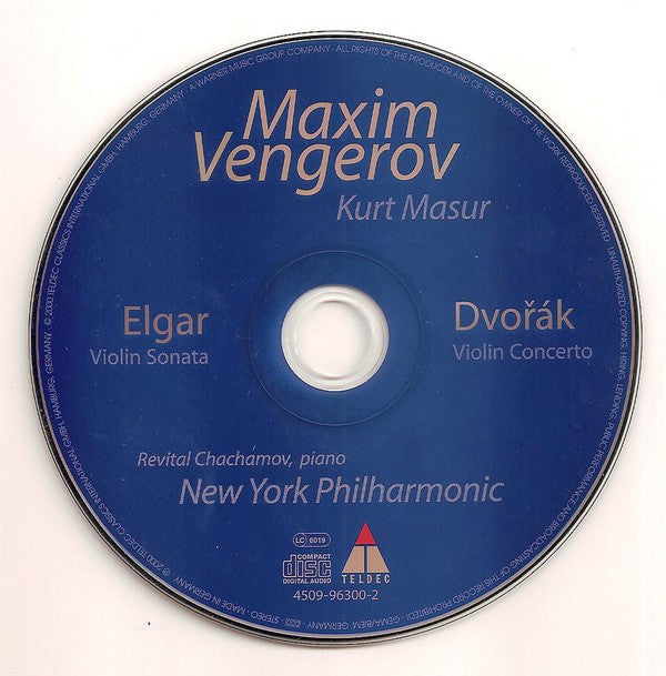 Sir Edward Elgar / Antonín Dvořák - Maxim Vengerov, Kurt Masur, Revital Chachamov, New York Philharmonic : Violin Sonata / Violin Concerto (CD)