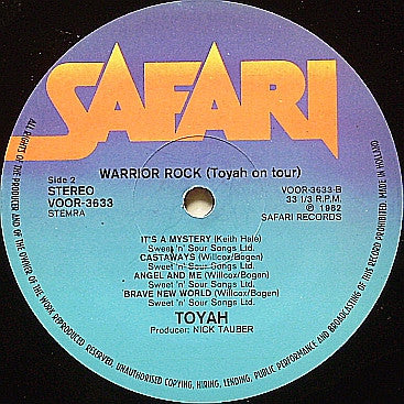 Toyah (3) : Warrior Rock (Toyah On Tour) (2xLP, Album)