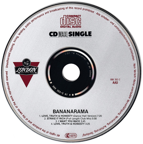 Bananarama : Love, Truth & Honesty (CD, Maxi)