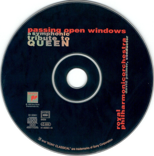 David Palmer (2), Royal Philharmonic Orchestra : Passing Open Windows - A Symphonic Tribute To Queen (CD, Album)