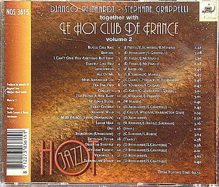 Stéphane Grappelli, Django Reinhardt : Le Hot Club De France Vol. 2 (CD, Comp)