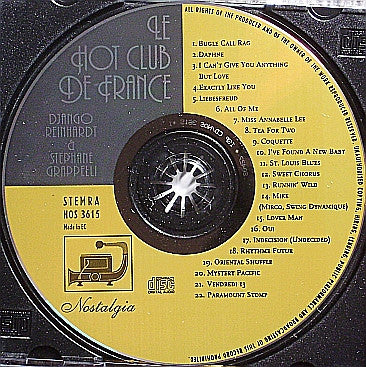 Stéphane Grappelli, Django Reinhardt : Le Hot Club De France Vol. 2 (CD, Comp)