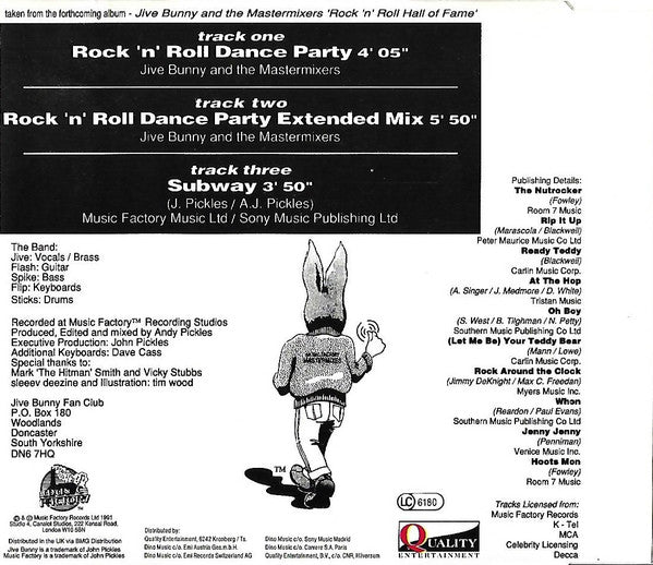 Jive Bunny And The Mastermixers : Rock 'N' Roll Dance Party (CD, Maxi)