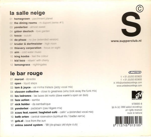 Various : Supperclub Presents: Lounge (2xCD, Comp, Mixed, Dig)