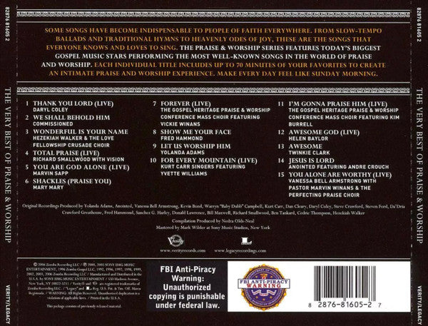 Various : The Very Best Of Praise & Worship (CD, Comp)