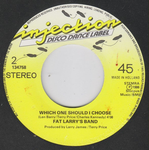 Fat Larry's Band : Nice / Which One Should I Choose (7", Single)