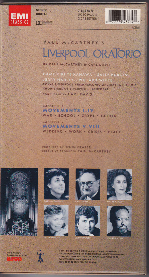 Paul McCartney : Liverpool Oratorio (2xCass, Album, Box)